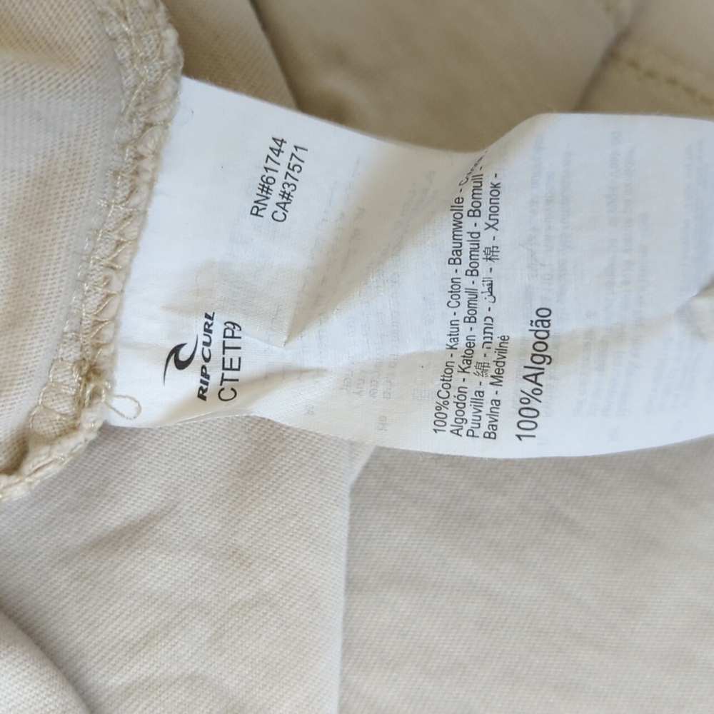 Rip Curl White Short Sleeve Logo Tee - Picture 7 of 7